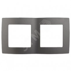 Рамка на 2 поста, Эра12, графит, 12-5002-12 Рамка на 2 поста, Эра12, графит, 12-5002-12
