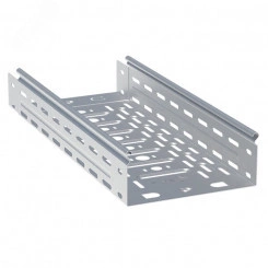 Лоток перфорированный металлический 80х300х2000-0,8мм (12м) INOX