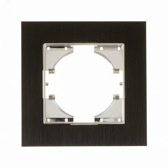 UGRA рамка 1-местная, алюминий,  чёрный.