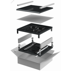 Комплект основание и крыша 600х1000мм шкафа 18-27U LINEA N чер.