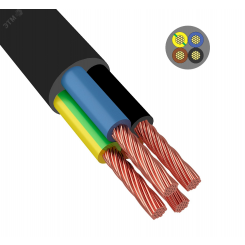 Провод ПВС 4х1-0.660 черный ТРТС
