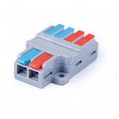 Клемма соединительная универсальная проходная 2-4 полюса с рычагом 0.08-6.0 (1шт) Клемма соединительная универсальная проходная 2-4 полюса с рычагом 0.08-6.0 (1шт)