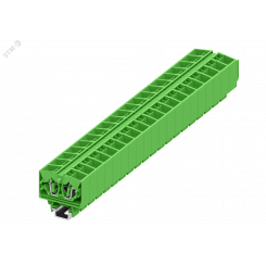 Клемма TB 2-2 на DIN-15, фронт.подключение, сечение 2,5 мм. кв., зеленый.