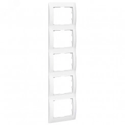 Galea Life Рамка 5 постов вертикальная Белая