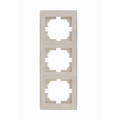 Рамка RAIN тройная вертикальная крем с боковой вставкой Рамка RAIN тройная вертикальная крем с боковой вставкой