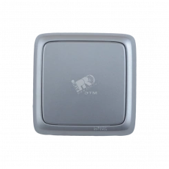 Выключатель одноклавишный наружный с изоляционной пластиной серебро 16А Выключатель одноклавишный наружный с изоляционной пластиной серебро 16А