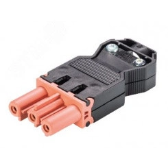 Коннектор “мама”, 3-х проводный, на кабель, винтовое соединение красный Коннектор “мама”, 3-х проводный, на кабель, винтовое соединение красный