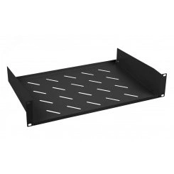 Полка 19' перфорированная консольная 2U глубина 315 мм, цвет черный (RAL 9004) Полка 19' перфорированная консольная 2U глубина 315 мм, цвет черный (RAL 9004)