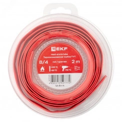 ТУТ нг 8/4 красная ролик 2 м EKF ТУТ нг 8/4 красная ролик 2 м EKF