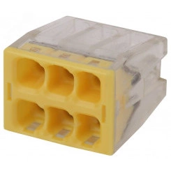 Клемма СМК компактная с пастой серии 246, 6 отверстий, 0,5-2,5 м NO-224-44 Клемма СМК компактная с пастой серии 246, 6 отверстий, 0,5-2,5 м NO-224-44