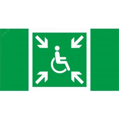 Пиктограмма ПЭУ 019 МГН/Безопасная зона (260х130) PC-M /комплект, 2шт./ MIZAR STANDARD Пиктограмма ПЭУ 019 МГН/Безопасная зона (260х130) PC-M /комплект, 2шт./ MIZAR STANDARD