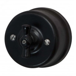 Выключатель Лизетта Перекрестный, керамика, цвет черный Выключатель Лизетта Перекрестный, керамика, цвет черный