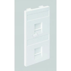 Connect Адаптер на 2 RJ45 CJ545U(FM) CJ546U(FM) шторки CIMA-модуль 52x108мм SC белый