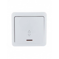 VIOLA Выключатель проходной с подсветкой белый (12шт/144шт)