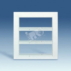 Накладка трехрядная с суппортами на 24 узких модуля S82C белый - белый Накладка трехрядная с суппортами на 24 узких модуля S82C белый - белый