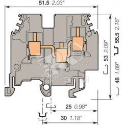 Клемма винтовая M4/6.3A.N 4мм.кв