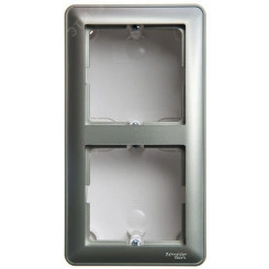 W59 коробка подъемная для наружного монтажа с рамкой 2-местная, шампань W59 коробка подъемная для наружного монтажа с рамкой 2-местная, шампань