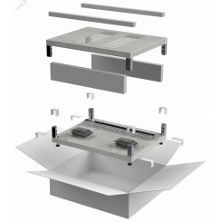 Комплект основание и крыша LINEA E 600х600мм шкафа 18-47U cер.