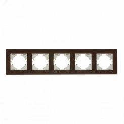 UGRA рамка 5-местная, стекло, коричневый. UGRA рамка 5-местная, стекло, коричневый.