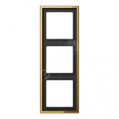 Рамка 3-я для горизонтальной/вертикальной установки  Серия- LS990  Материал- металл  Цвет- золото