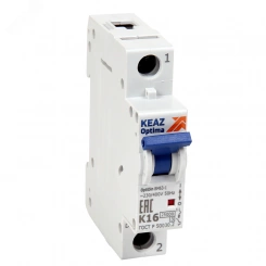 Выключатель автоматический однополюсный 16А L OptiDin ВМ63-1L16-25-УХЛ3 Выключатель автоматический однополюсный 16А L OptiDin ВМ63-1L16-25-УХЛ3