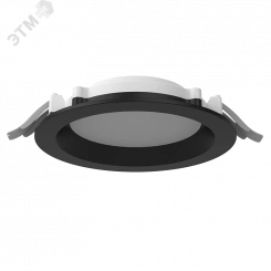 Светильник светодиодный DL-01 Pro 160 мм 15 Вт 4000 К CRI90 176x51 мм IP65/40 RAL9005 черный муар с рассеивателем опал