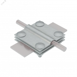 Соединитель крестообразный для прутка D 5-12 мм и полосы до 40 мм с 3 пластинами TD Соединитель крестообразный для прутка D 5-12 мм и полосы до 40 мм с 3 пластинами TD