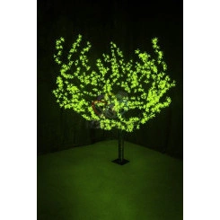 Дерево светодиодное Сакура, высота 1,5 м, крона 1,8 м, зелёные светодиоды, IP 65, понижающий трансформатор в комплекте Дерево светодиодное Сакура, высота 1,5 м, крона 1,8 м, зелёные светодиоды, IP 65, понижающий трансформатор в комплекте