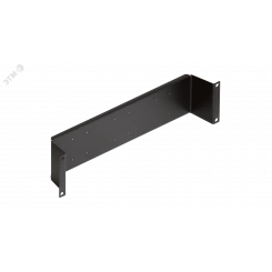 Конструктив 19' 2U используется с кронштейнами для установки плинтов в шкаф или стойку черный