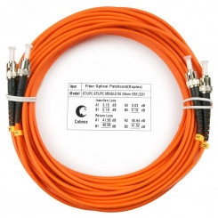 Шнур оптический duplex 10м ST-ST 62,5/125 мм LSZH