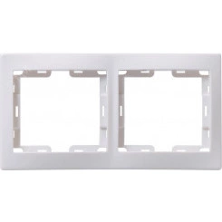 КВАРТА Рамка вертикальная белая 2 поста