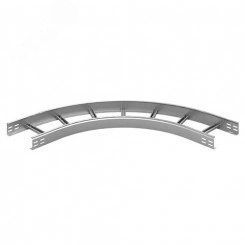 Поворот 90 град. для лестничного лотка НЛО 600х80х3000 радиус 600 мм, толщ. 1,5 мм, Сендзимир цинк