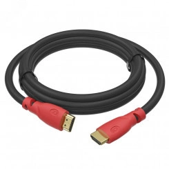 Кабель HDMI 2.0, Ultra HD 19М на 19М, 1.5 м., черный-красный