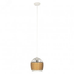 Светильник Кантри 211 бел.муар НСБ 01-60-179 ИМ подвесной оплетенный