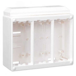 Блок настенный на 3 S-модуля Сима Классик, накладной монтаж, белый