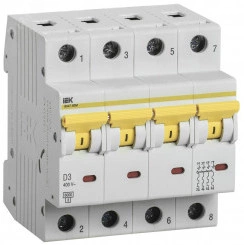 Выключатель автоматический ВА47-60M 4Р 3А 6кА D