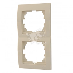 DERIY Рамка х2 верт. крем