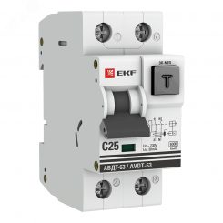 Выключатель автоматический дифференциальный АВДТ-63 25А/30мА C электромеханический A 6кА