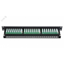 Панель коммутационная СегментЛАН Cat5e 1U, 48 портов, UTP, RJ45, черная