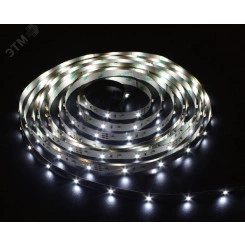 Лента светодиодная LEDх120/м 5м 9.6w/м 12в IP65 дневной