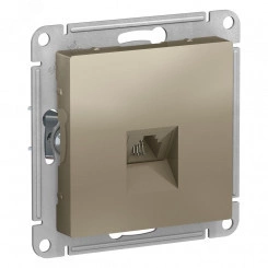 Розетка ATLASDESIGN телефонная RJ11 механизм шампань Розетка ATLASDESIGN телефонная RJ11 механизм шампань