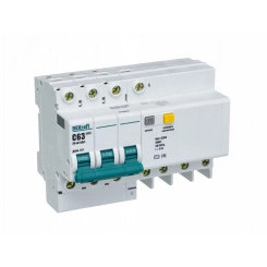 Выключатель автоматический дифференциальный АВДТ встроенная защита от сверхтоков 3P+N 63А 30мА AC С ДИФ-101 Выключатель автоматический дифференциальный АВДТ встроенная защита от сверхтоков 3P+N 63А 30мА AC С ДИФ-101