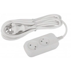 Удлинитель электрический 2 розетки без заземления 5м ПВС 2x0.75мм2 UDL-10-250 Greenline ЭРА