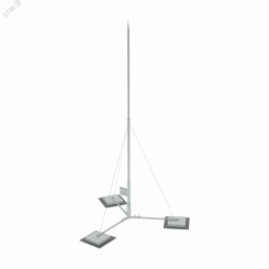 Вольностоящая молниеприемная мачта составная H9,2 м разборное основание HD Вольностоящая молниеприемная мачта составная H9,2 м разборное основание HD