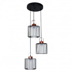 Светильник Манго 231 черн.муар медь (Плафон 9001) НСБ 01-3х60-167 Е27  подвесной