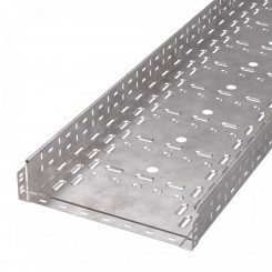 Лоток перфорированный Стандарт INOX (AISI 409) 400х80х3000 (1,0 мм) (6 м/уп)