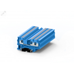 Клемма TP 1-2 проходная Push-in, сечение 4 мм. кв., синяя