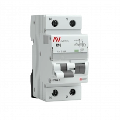 Автомат дифференциальный DVA-6 1P+N 63А (C) 100мА (A) 6кА AVERES