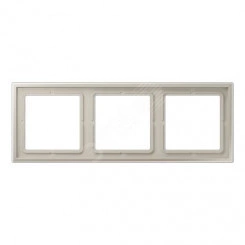 Рамка 3-я для горизонтальной/вертикальной установки (для устройств и накладок серии LS990 в монтажный адаптер)  Серия- LS ZERO  Материал- термопласт (ударопрочный) лакированный  Цвет- нержавеющая сталь