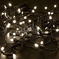 Гирлянда Нить 10 м, постоянное свечение, черный ПВХ, 24В, тёплый белый Гирлянда Нить 10 м, постоянное свечение, черный ПВХ, 24В, тёплый белый